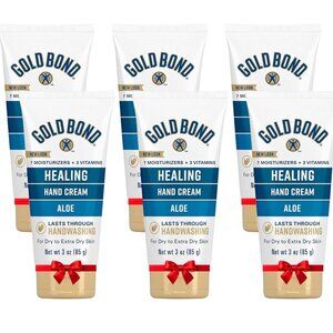 6-pack 3 oz NWT Gold Bond Healing Hand Cream With Aloe